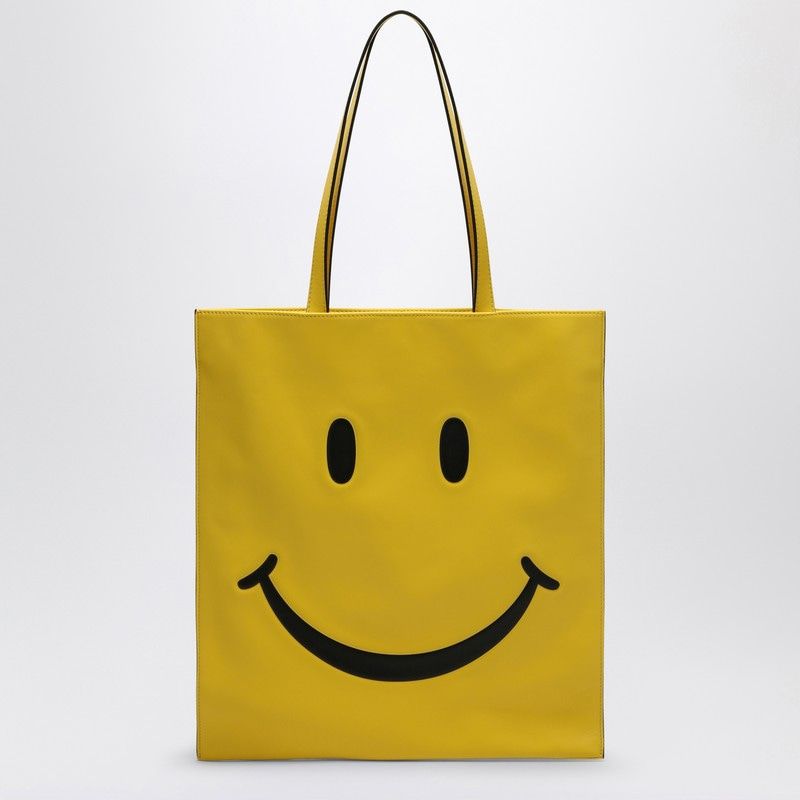 Moschino Women's Nappa Leather Smiley Bag in Yellow | A73058002
