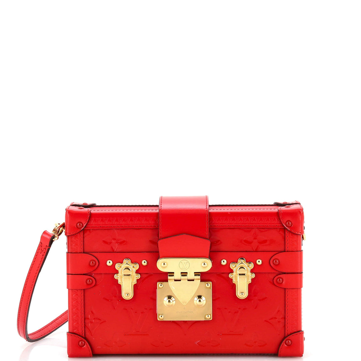 Louis Vuitton Petite Malle Handbag Monogram Vernis