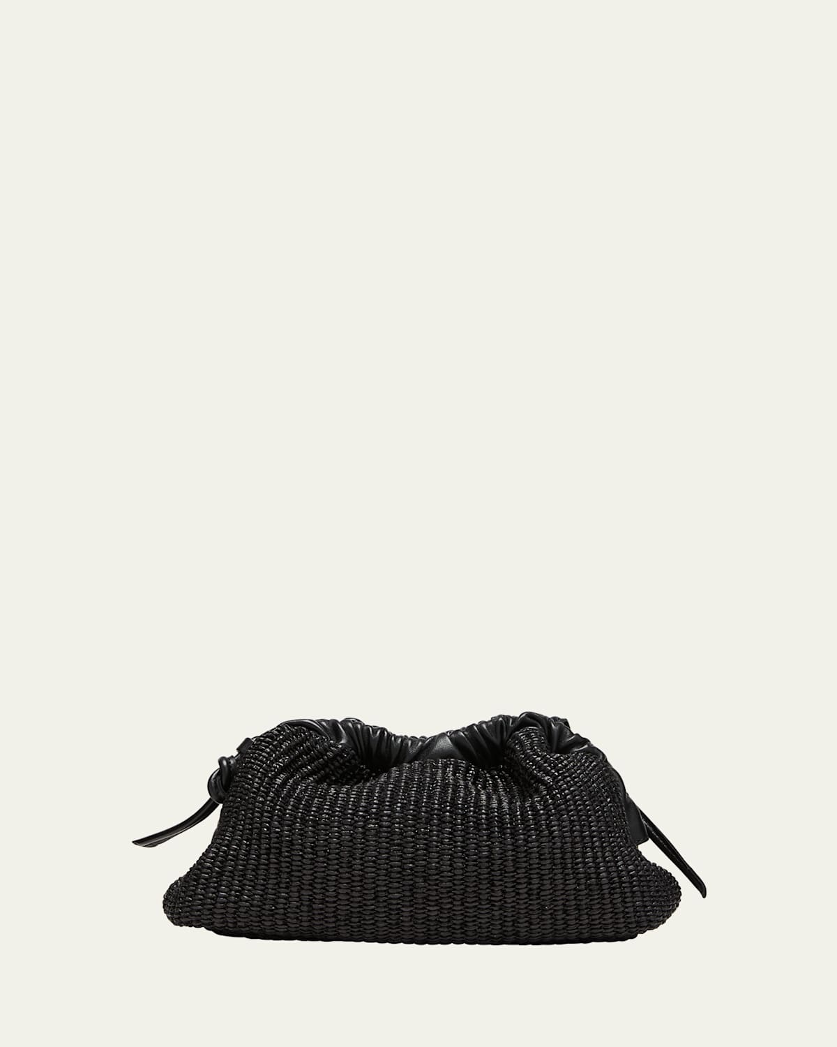 Mansur Gavriel Cloud Mini Raffia Clutch Bag