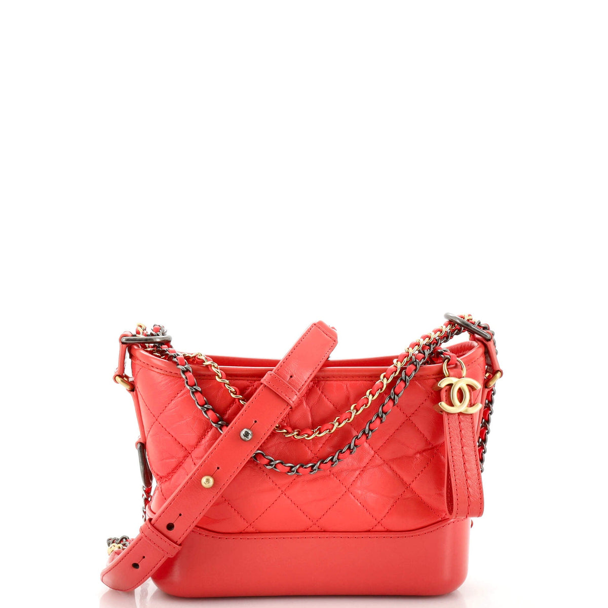 Chanel CHANEL Gabrielle Hobo Quilted Aged Calfskin Small