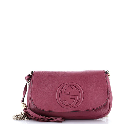 GUCCI Soho Chain Crossbody Bag Leather Medium