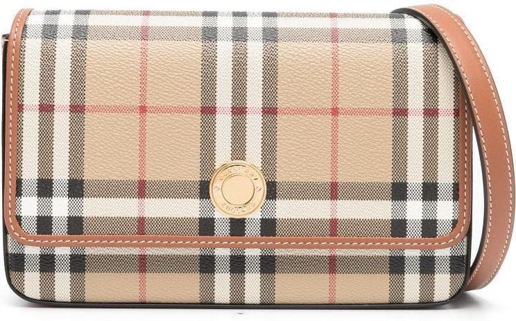 Burberry Women's Hampshire Vintage Check Crossbody Bag in Brown | Size UNICA | 8070421