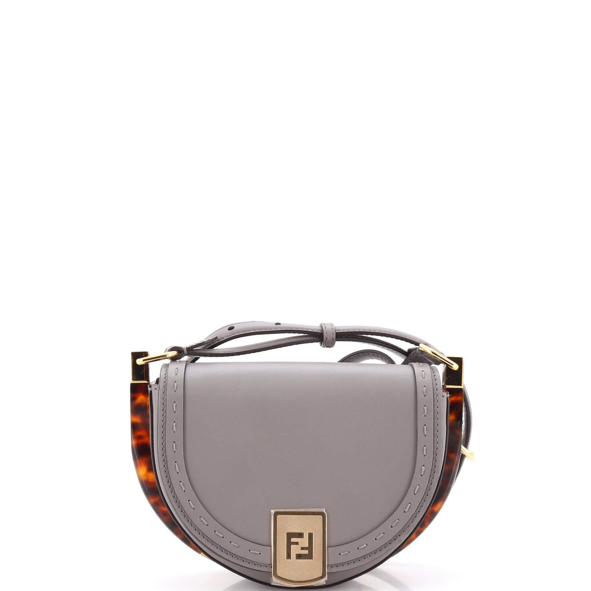 Fendi FENDI Moonlight Flap Bag Leather with Plexiglass Detail