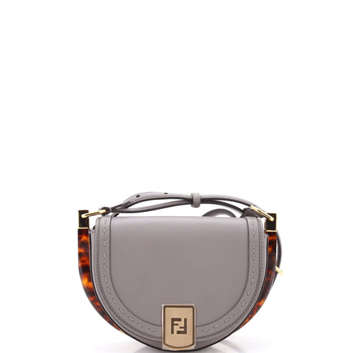 FENDI Moonlight Flap Bag Leather with Plexiglass Detail