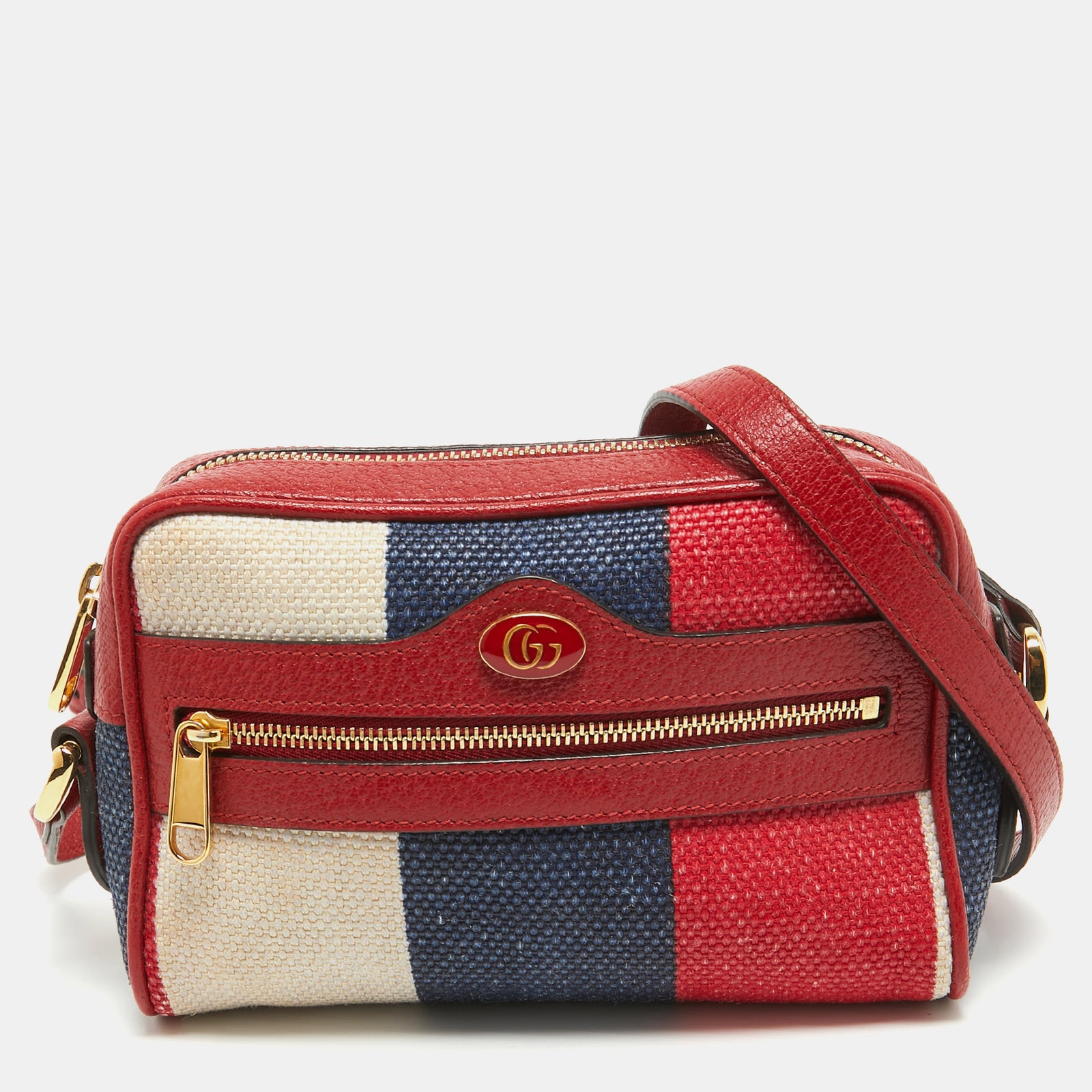 Gucci Multicolor Canvas and Leather Mini Ophidia Crossbody Bag