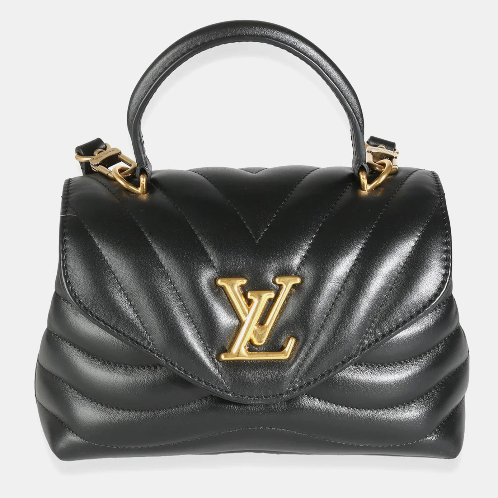 Louis Vuitton Schultertasche „Hold Me New Wave“ aus schwarzem Kalbsleder