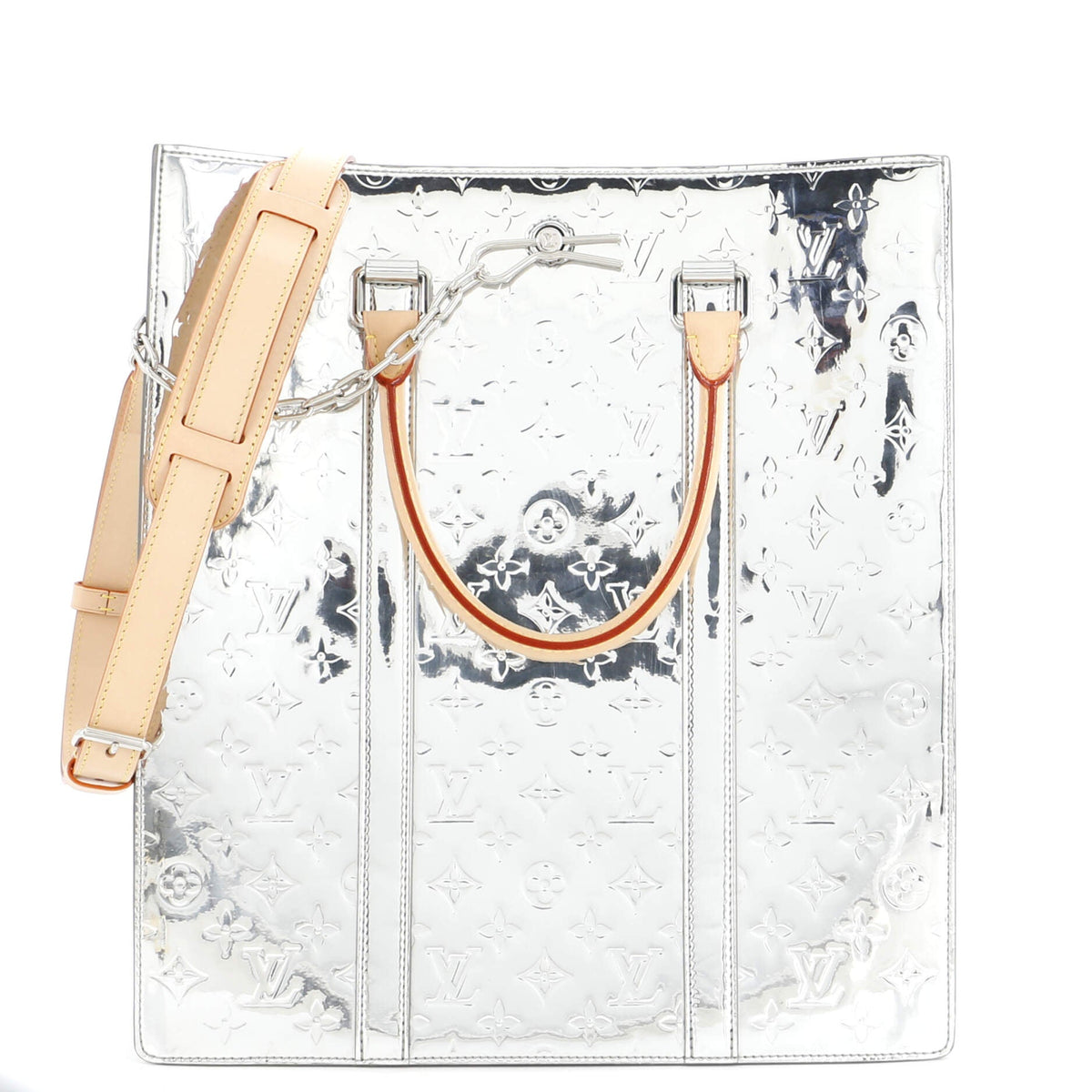 Louis Vuitton Sac Plat Bag Monogram Mirror Coated Canvas