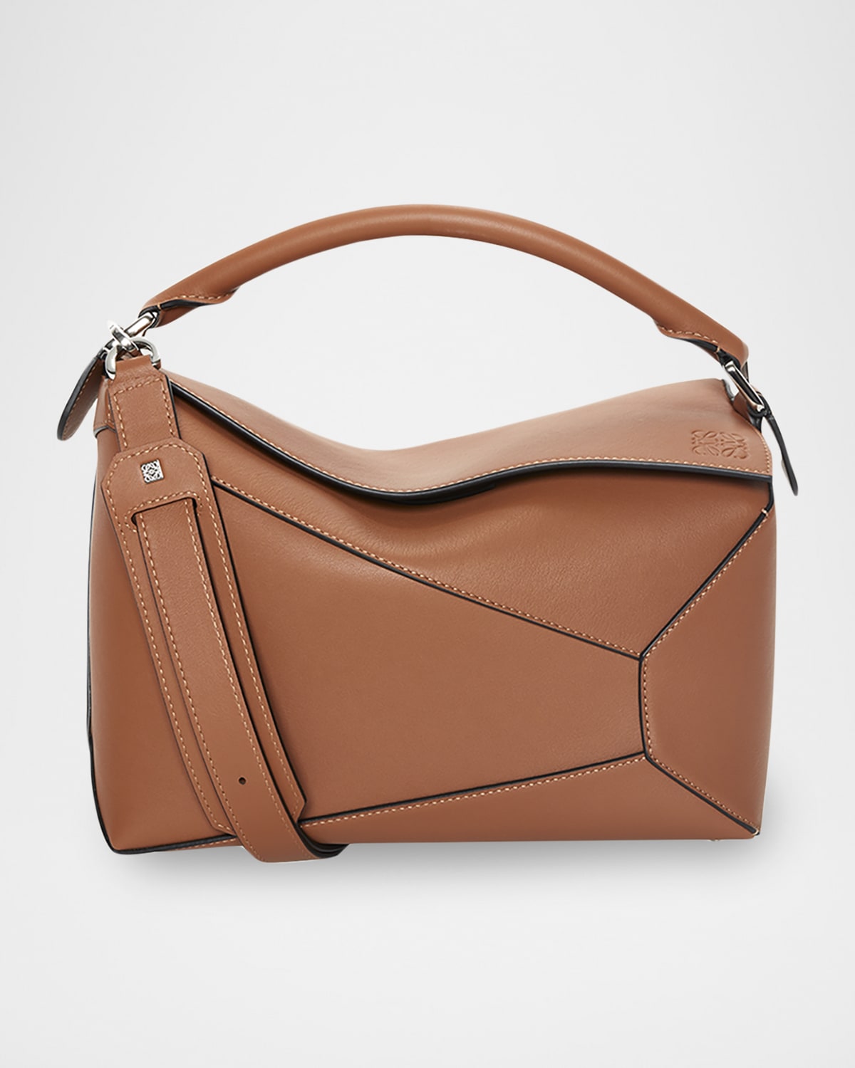 Loewe Puzzle Edge Medium Top-Handle Bag in Grained Leather