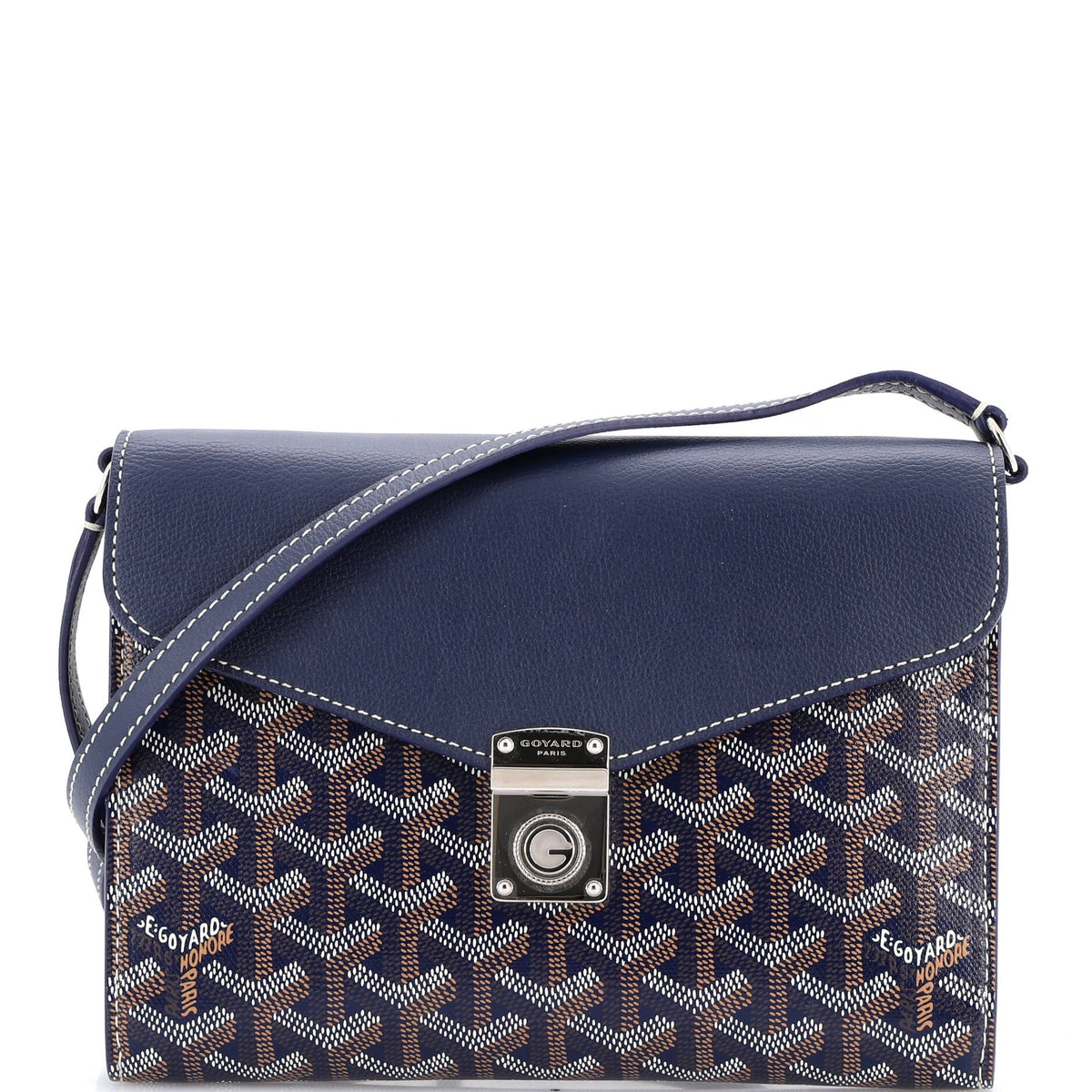 Goyard GOYARD Chypre Wallet on Strap Coated Canvas with Leather