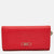 DKNY Red Leather Flap Continental Wallet