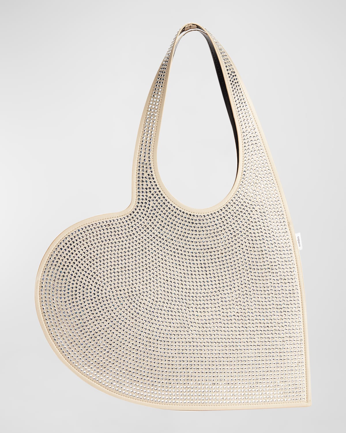 Coperni Crystal-Embellished Mini Heart Tote Bag