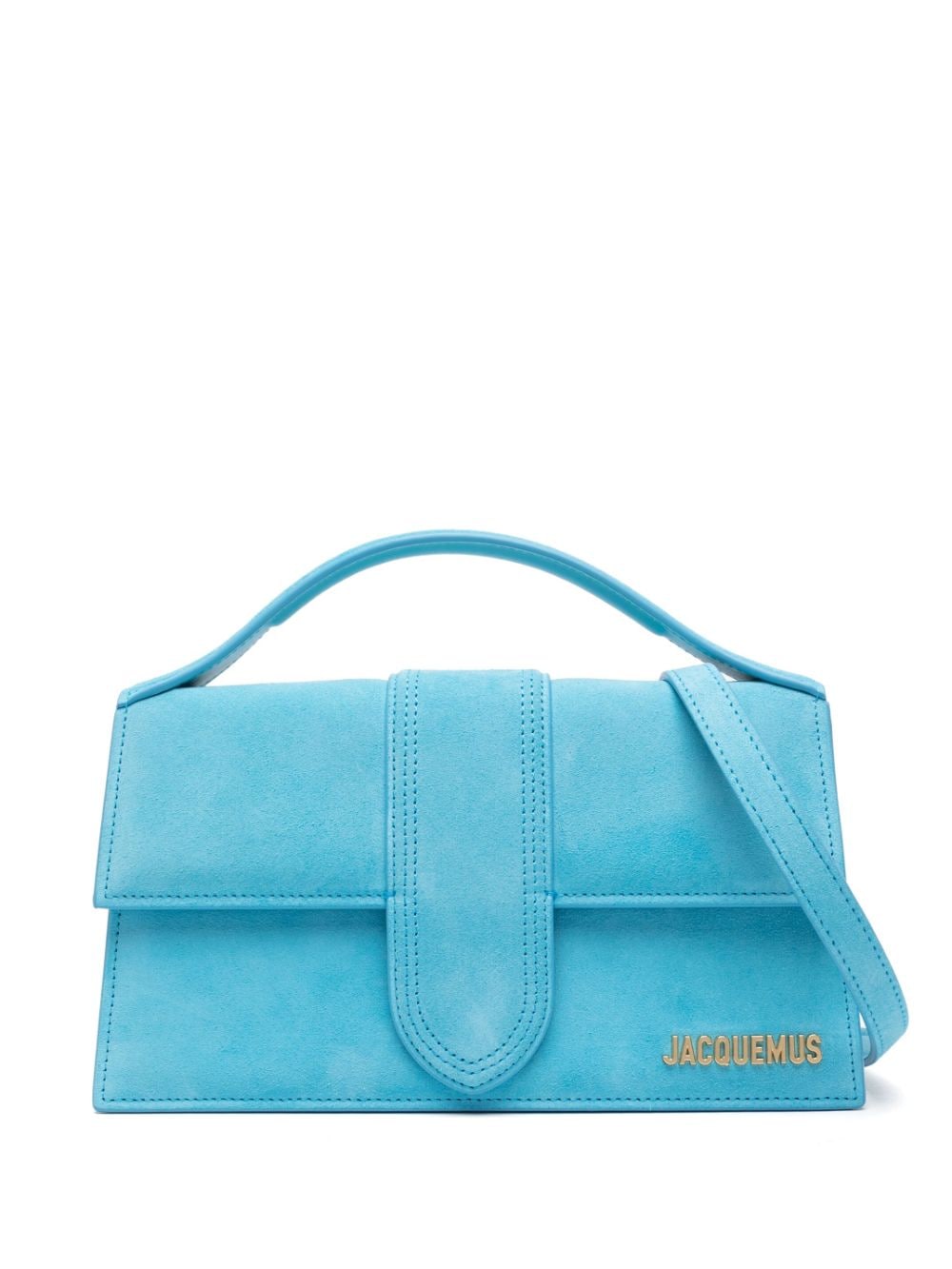 Jacquemus Women's Le Grand Bambino Leather Handbag in Clear Blue | Size UNI | 213BA007