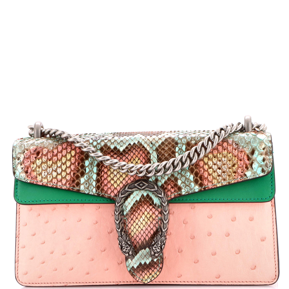 Gucci GUCCI Dionysus Bag Python with Ostrich and Leather Small