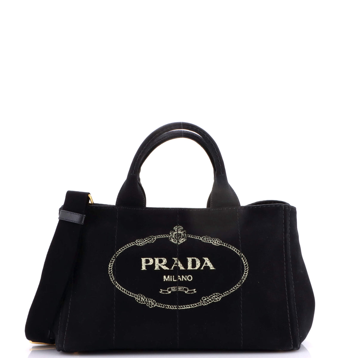 Prada PRADA Canapa Convertible Tote Canvas Medium