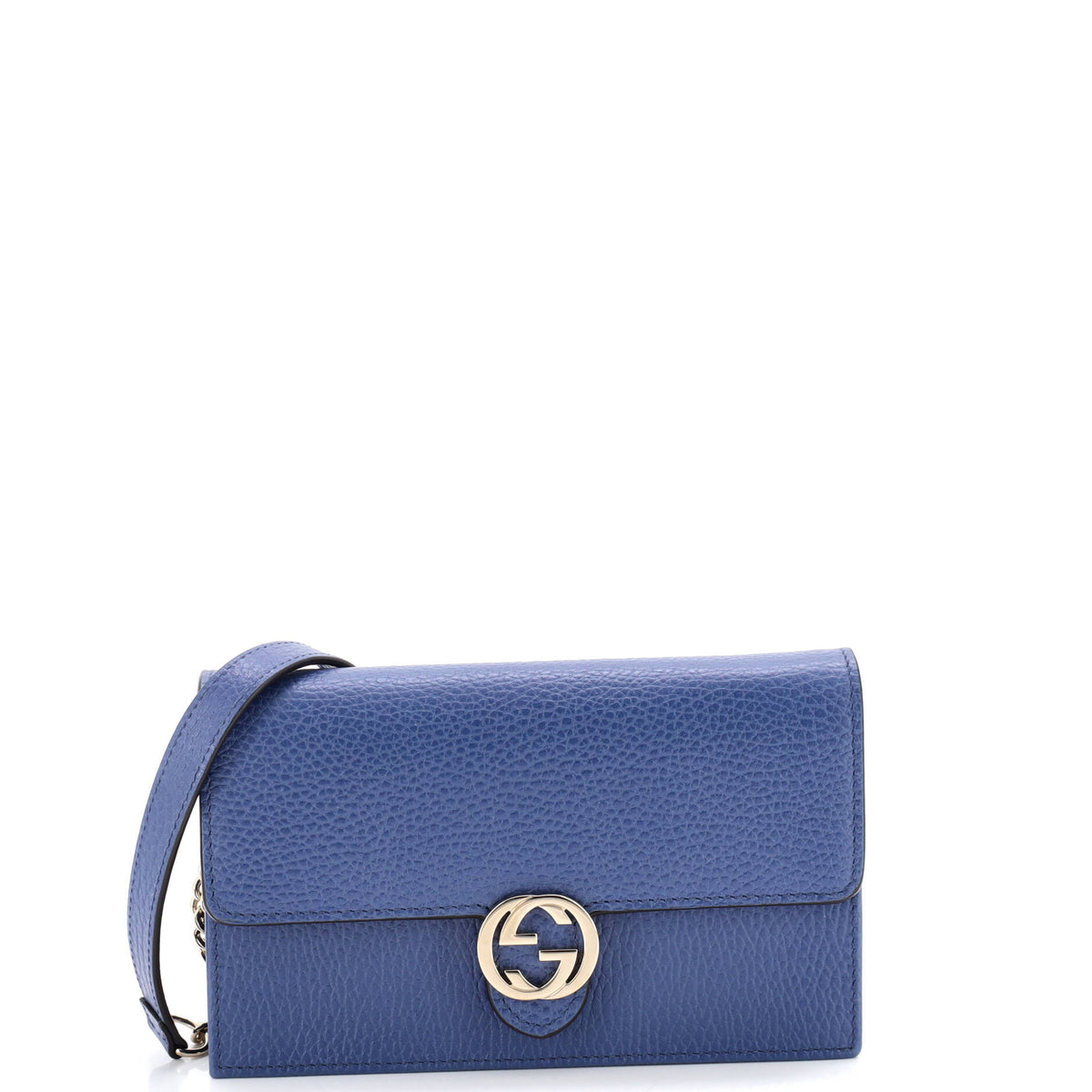 Gucci GUCCI Interlocking Wallet on Chain Leather