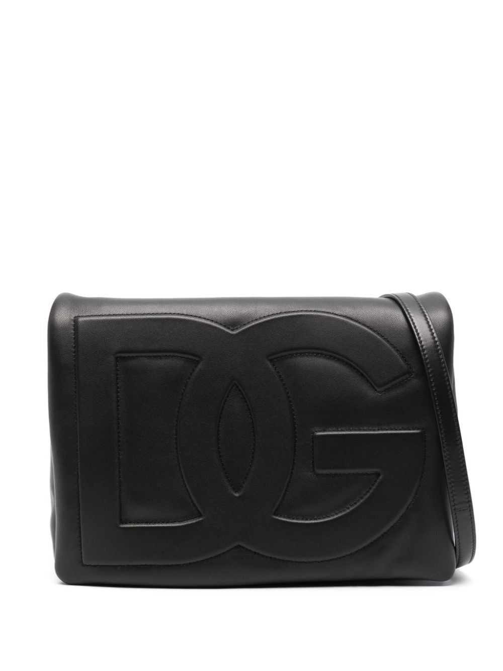 Dolce & Gabbana Women's Dg Logo Leather Crossbody Bag in Black | BB7550AF984 Color 80999