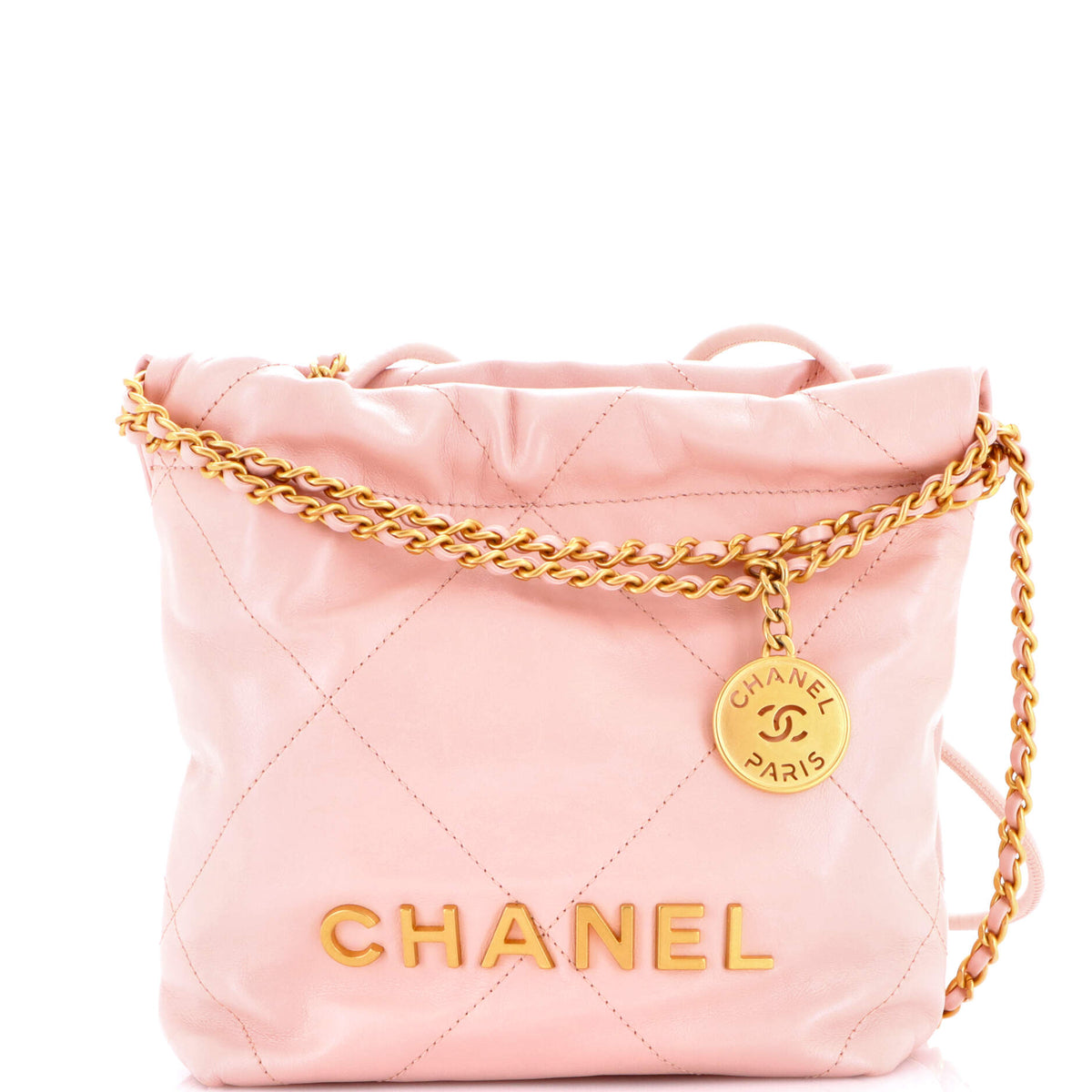 Chanel CHANEL 22 Chain Hobo Quilted Calfskin Mini