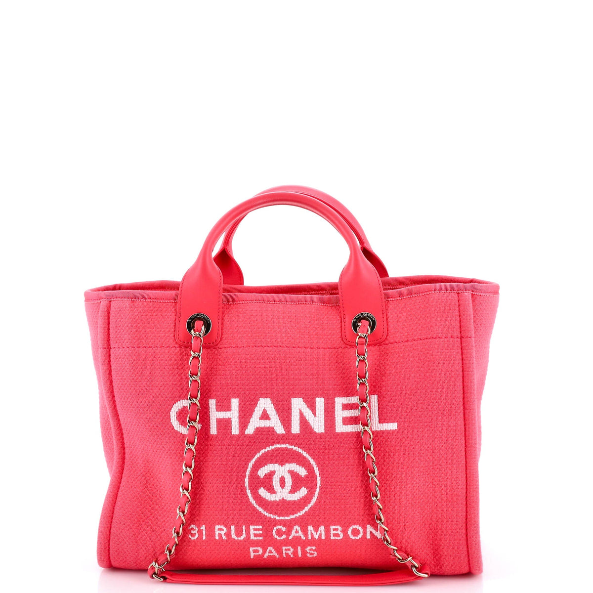 Chanel CHANEL Deauville NM Tote Mixed Fibers Small