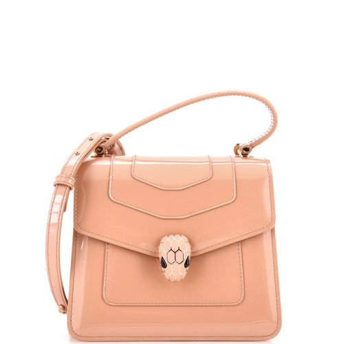BVLGARI Serpenti Forever Top Handle Bag Patent Small