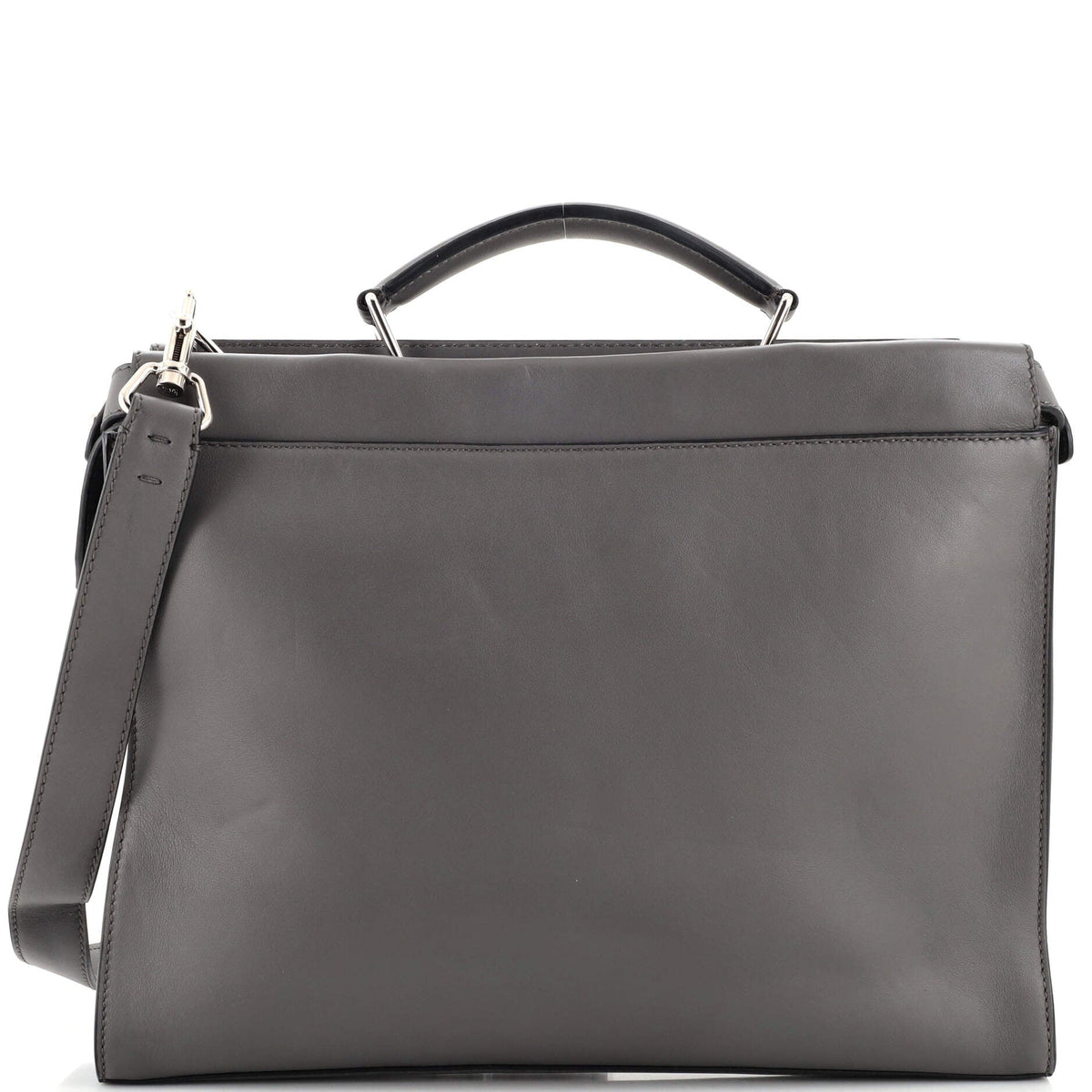 Fendi FENDI Peekaboo Fit Bag Leather with Zucca Embossed Leather Regular