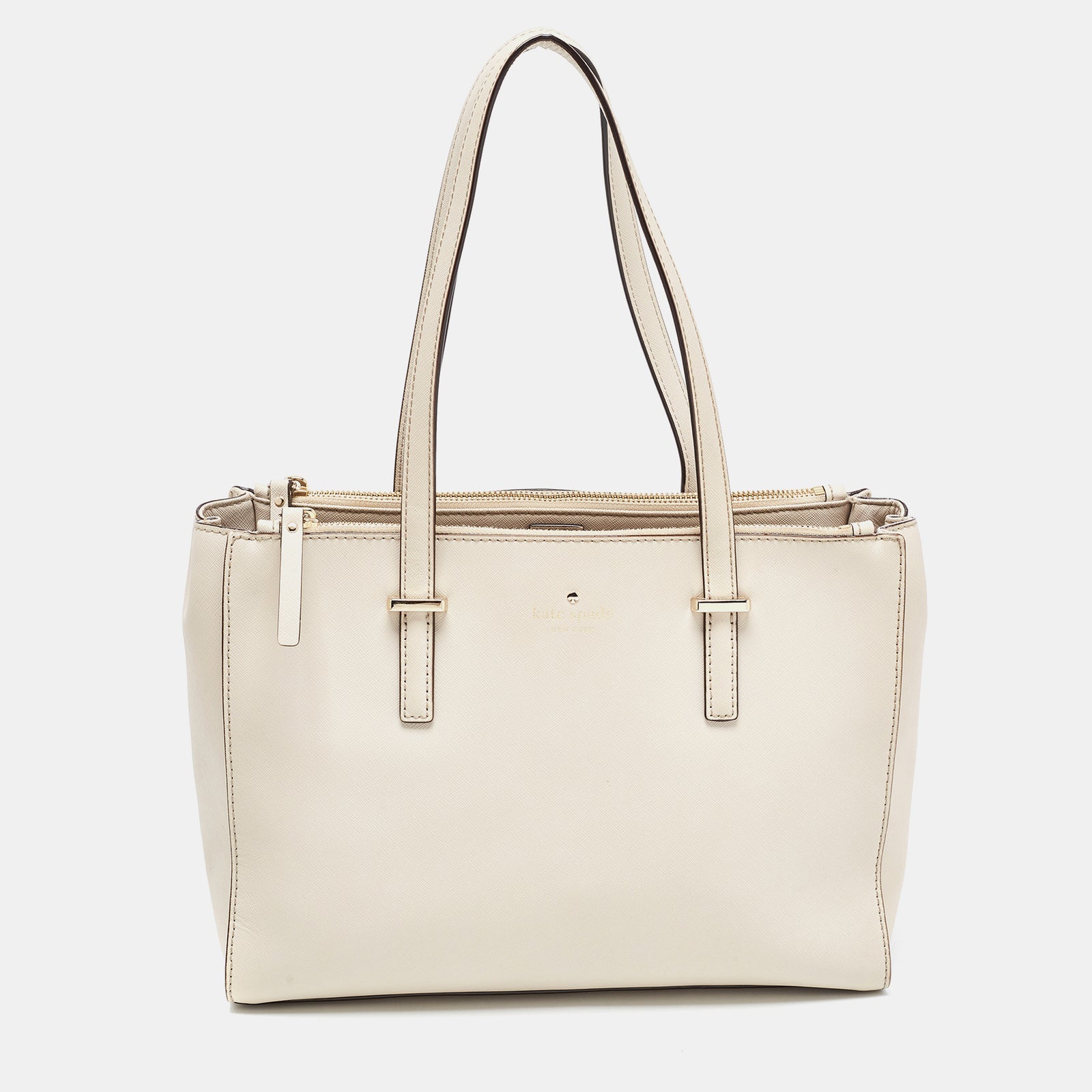 Kate Spade Hellbeige Cedar Street Jensen Tote aus Leder