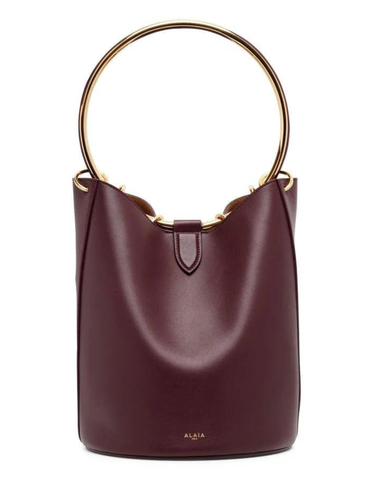 AlaÃ¯a Women's Ring Large Bucket Bag in Chocolate | AA1S02825CA515719