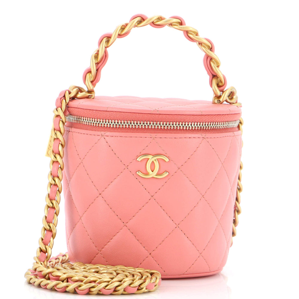 CHANEL Afternoon Tea Vanity Bucket Bag aus gestepptem Lammleder