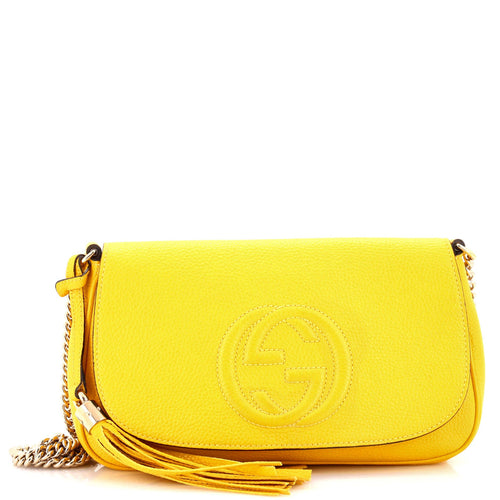 GUCCI Soho Chain Crossbody Bag Leather Medium