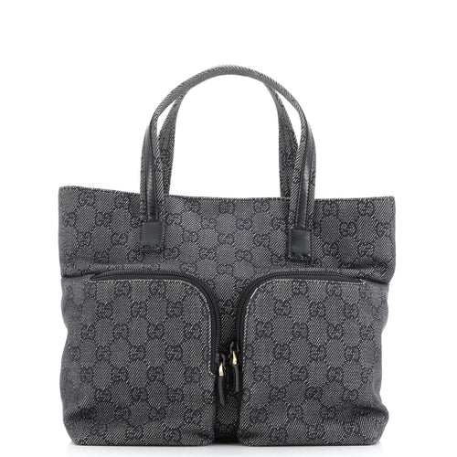 GUCCI Double Pocket Tote GG Canvas Small