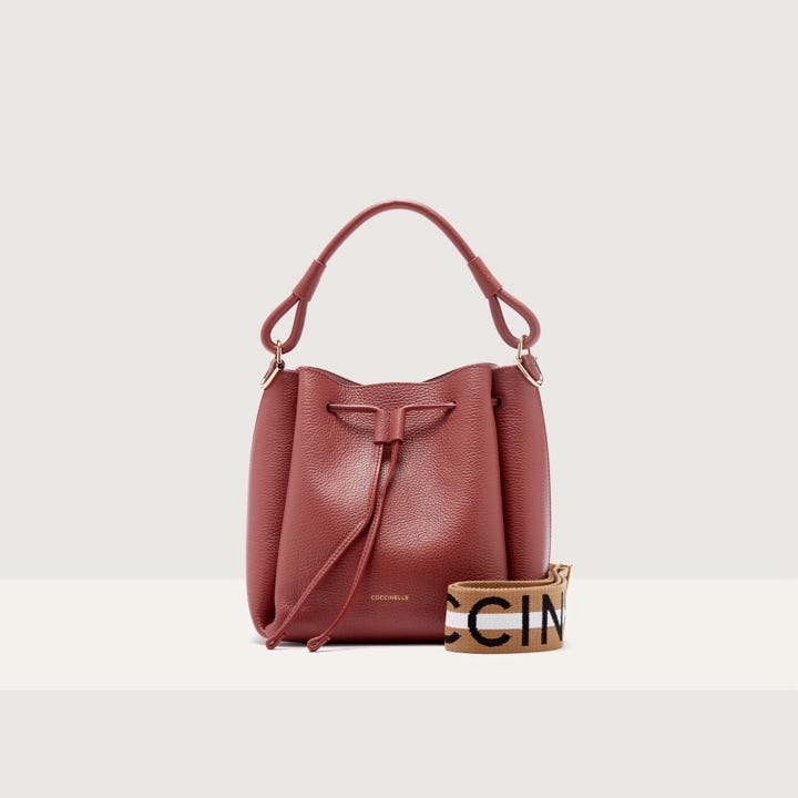 Coccinelle Grained Leather Bucket Bag Eclyps Small