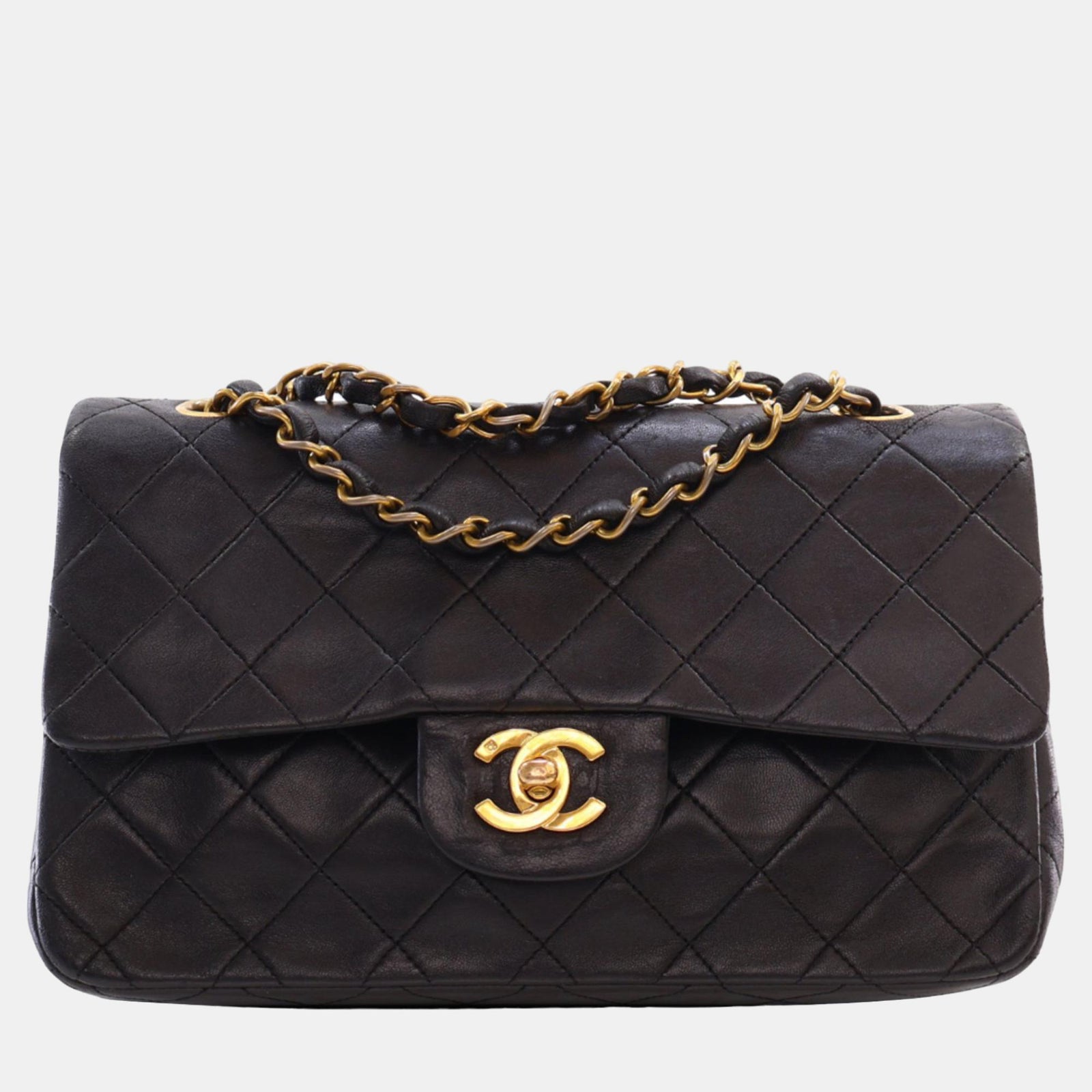 Chanel Black Small Classic Lambskin Double Flap