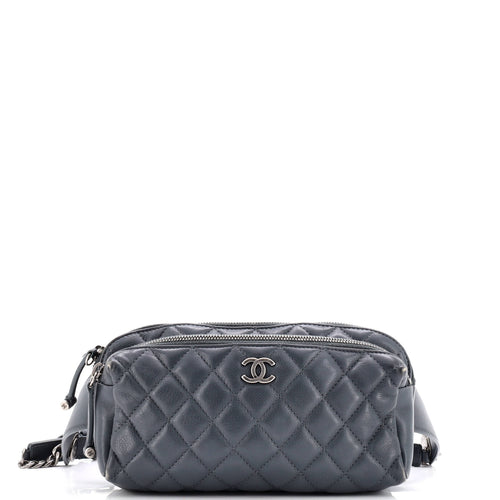 CHANEL Street CC Waist Bag Quilted Calfskin