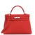 Kelly Handbag Rouge Garance Togo with Palladium Hardware 32