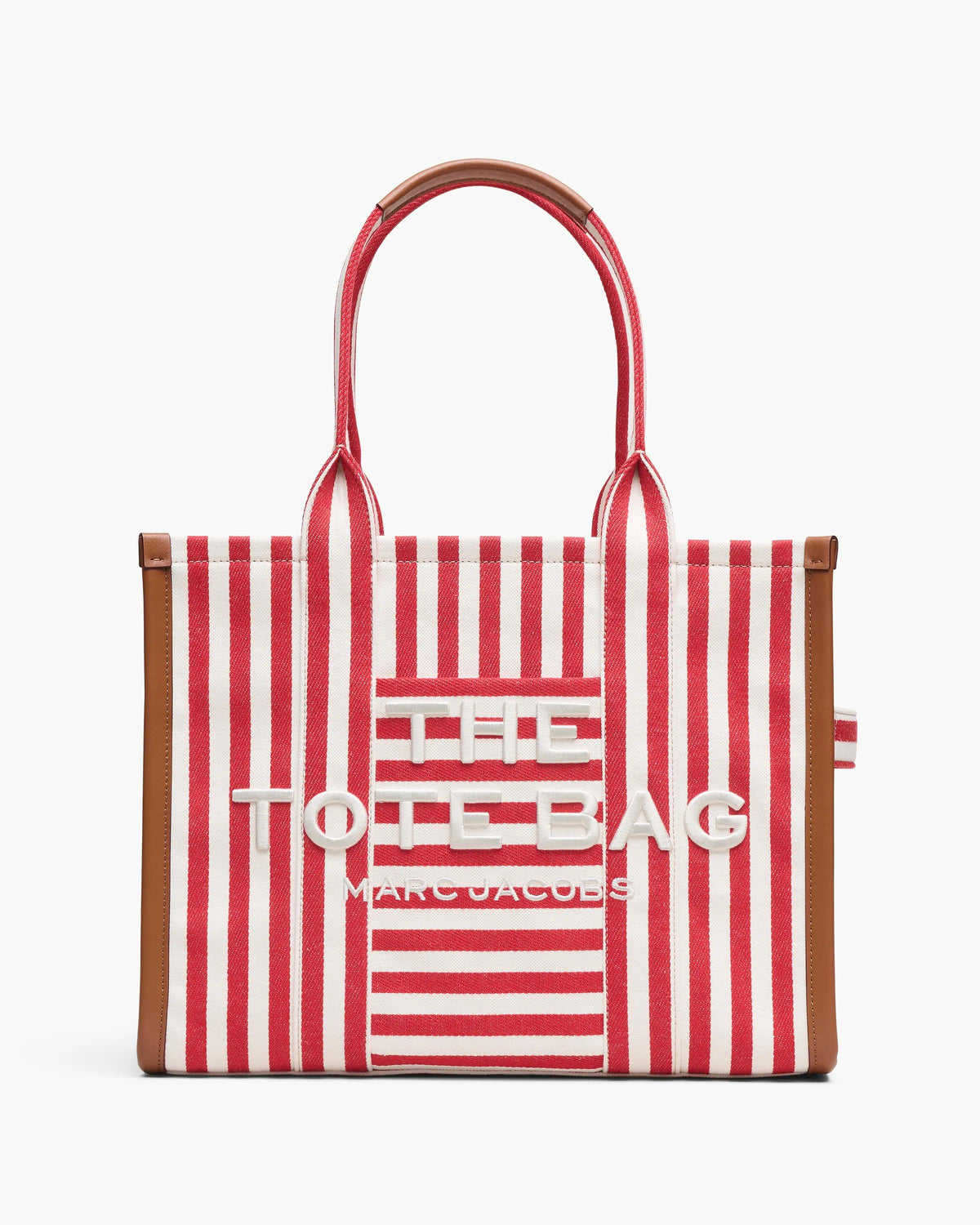 Marc Jacobs Marc Jacobs The Stripe Canvas Large Tote Bag in True Red Multi