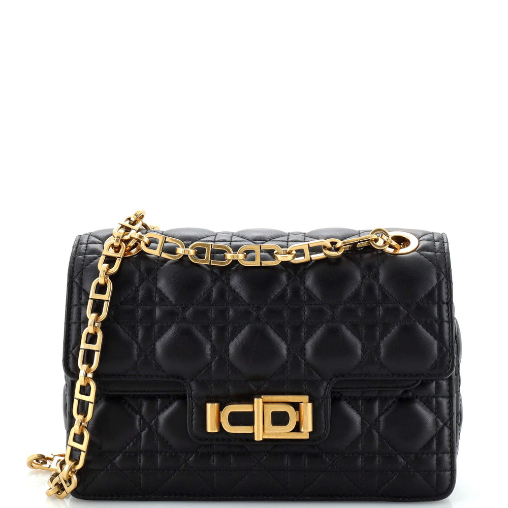 CD Lock Miss Dior Flap Bag Cannage Quilt Lambskin Small