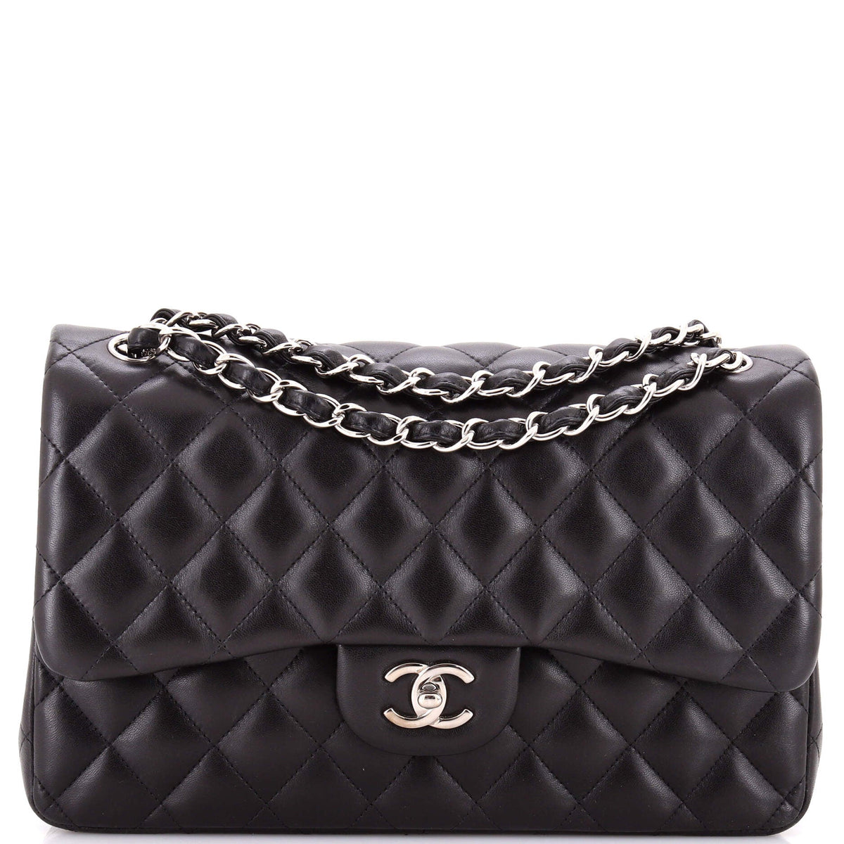 Chanel CHANEL Classic Double Flap Bag Quilted Lambskin Jumbo