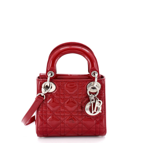 Lady Dior Bag Cannage Quilt Patent Mini
