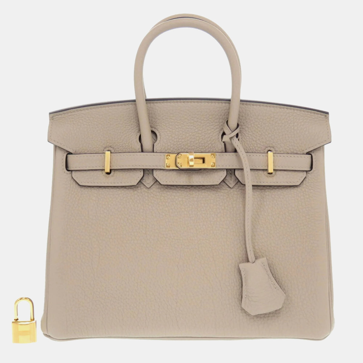 Hermès Grey Togo Tourtiere Birkin 25 Handbag