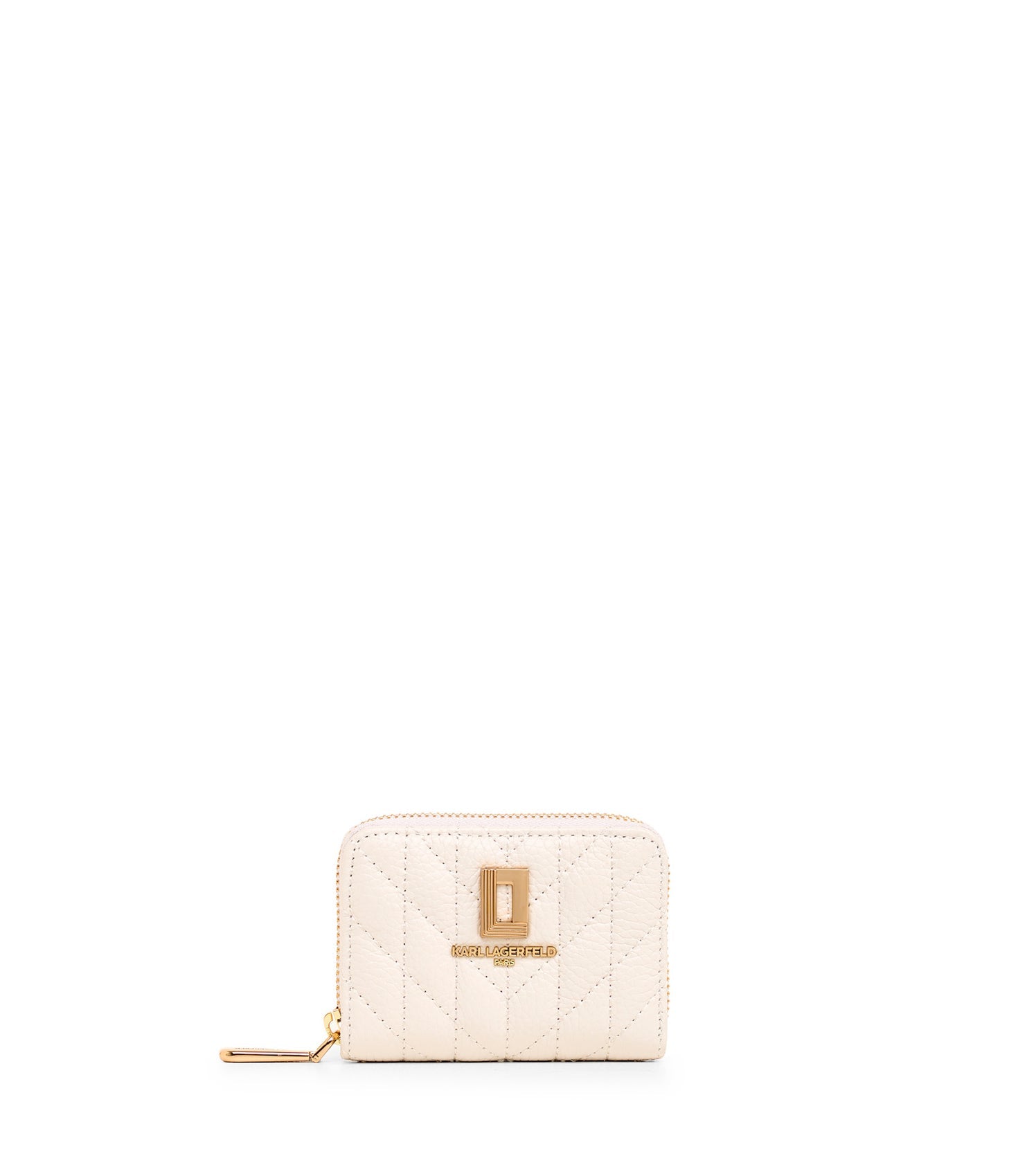 Karl Lagerfeld Paris | Women's Lafayette Quilted Wallet | Moonbeam White