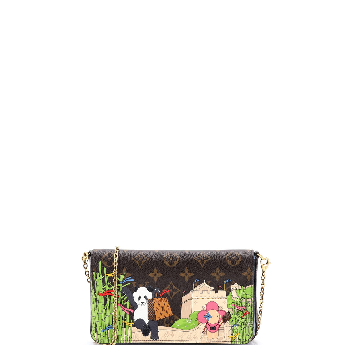 Louis Vuitton Felicie Pochette Limited Edition Vivienne Xmas Monogram Canvas