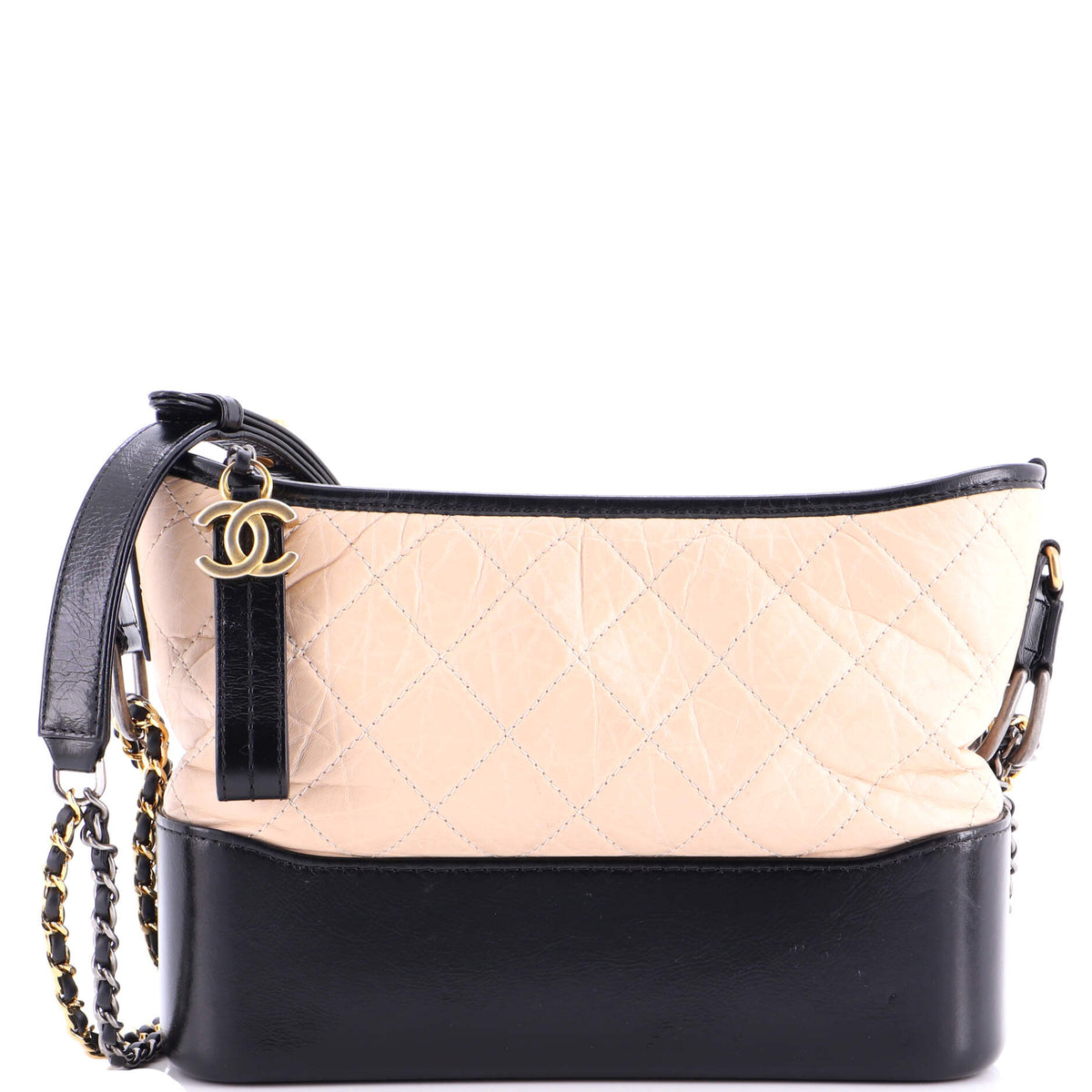 Chanel CHANEL Gabrielle Hobo Quilted Aged Calfskin Small