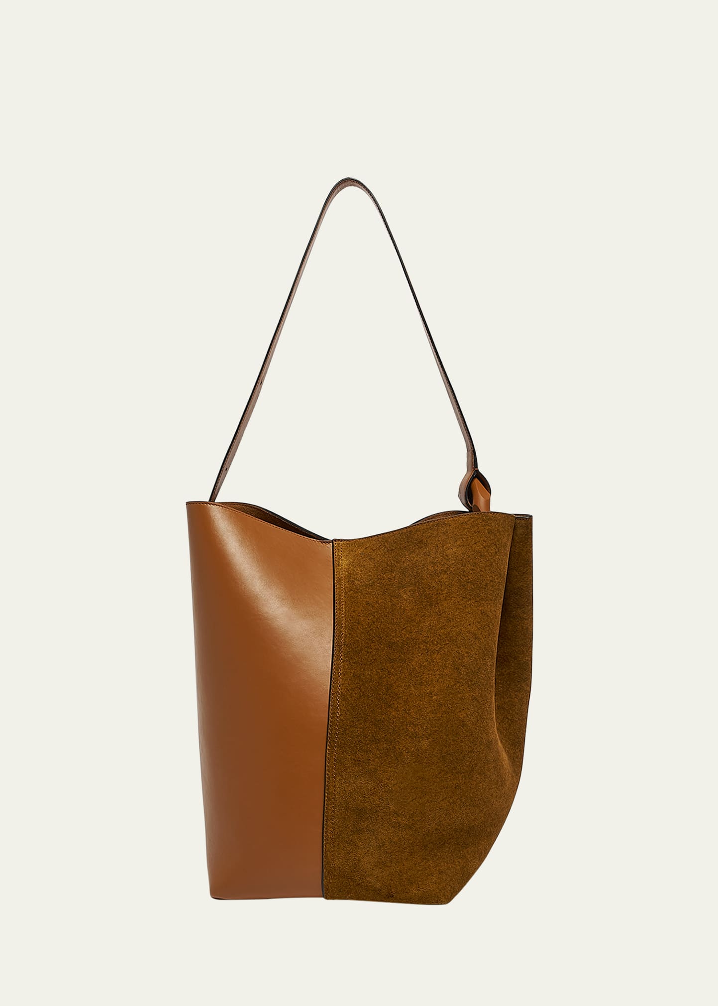 Jw Anderson Corner Large Suede & Leather Bucket Bag