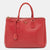 Red Saffiano Lux Leather Large Galleria Double Zip Tote