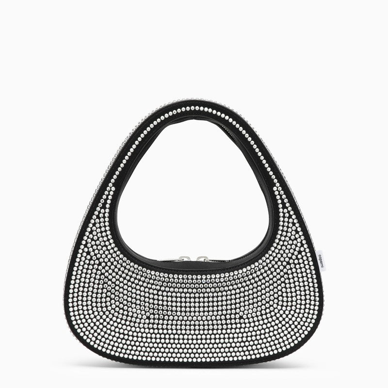 Coperni Black Swipe Bag with crystals in leather