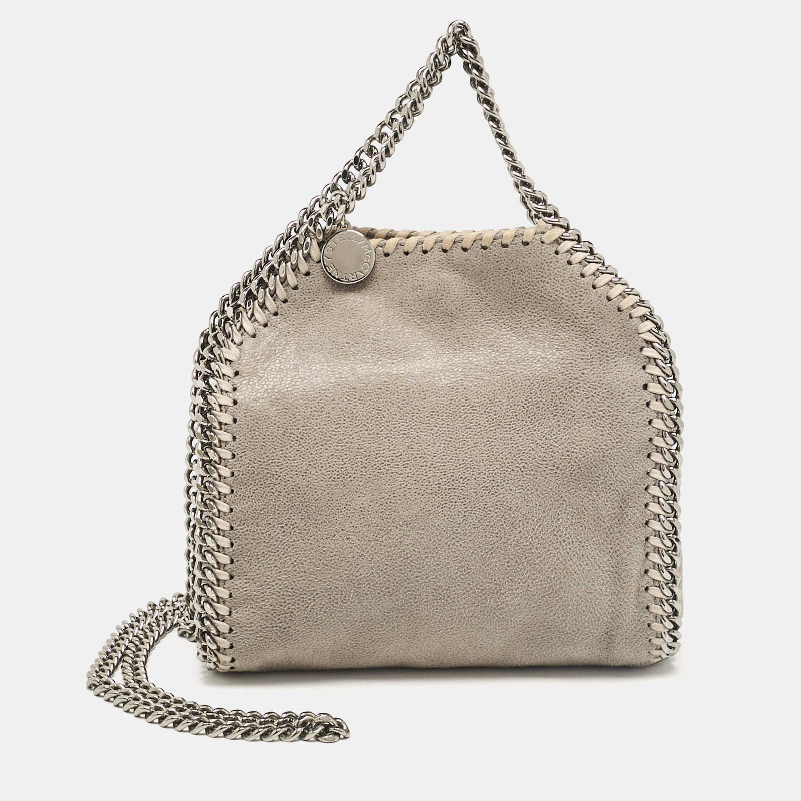 Stella McCartney Grey Faux Suede Tiny Falabella Tote