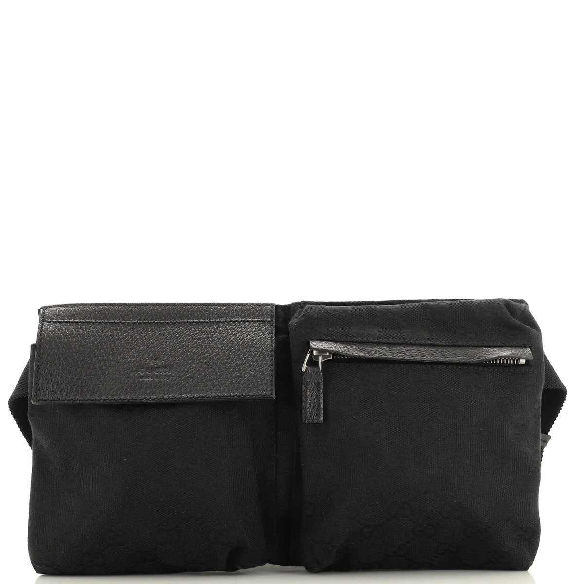 Gucci GUCCI Vintage Double Belt Bag GG Canvas