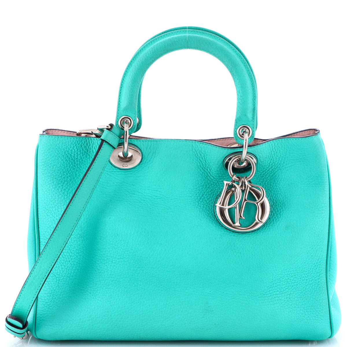 Christian Dior Diorissimo Tote Pebbled Leather Medium