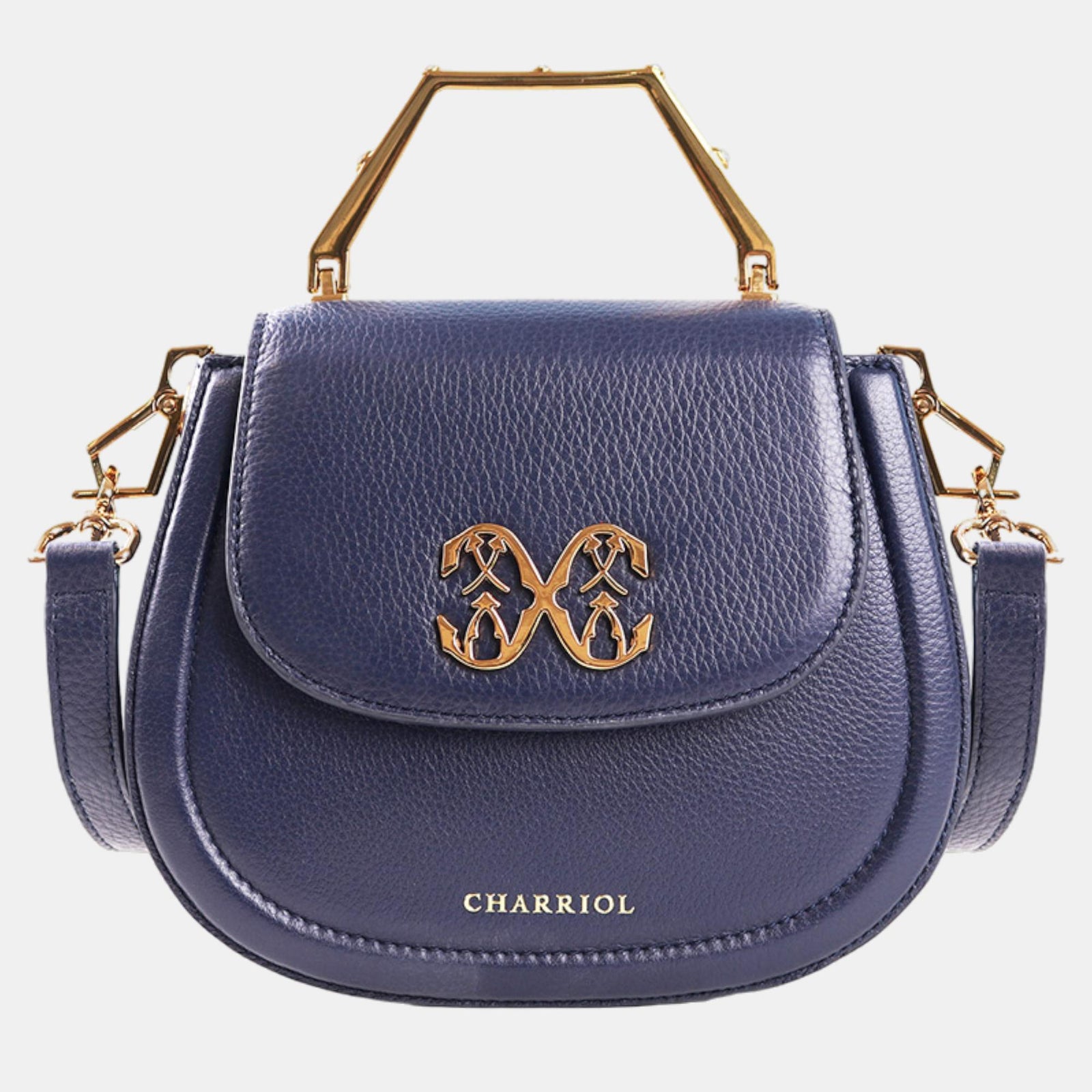 Charriol Dark blue Leather MARIE OLGA Handbag