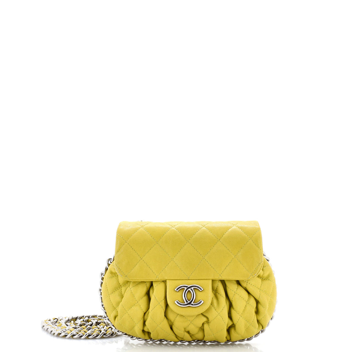 Chanel CHANEL Chain Around Flap Bag Quilted Leather Small