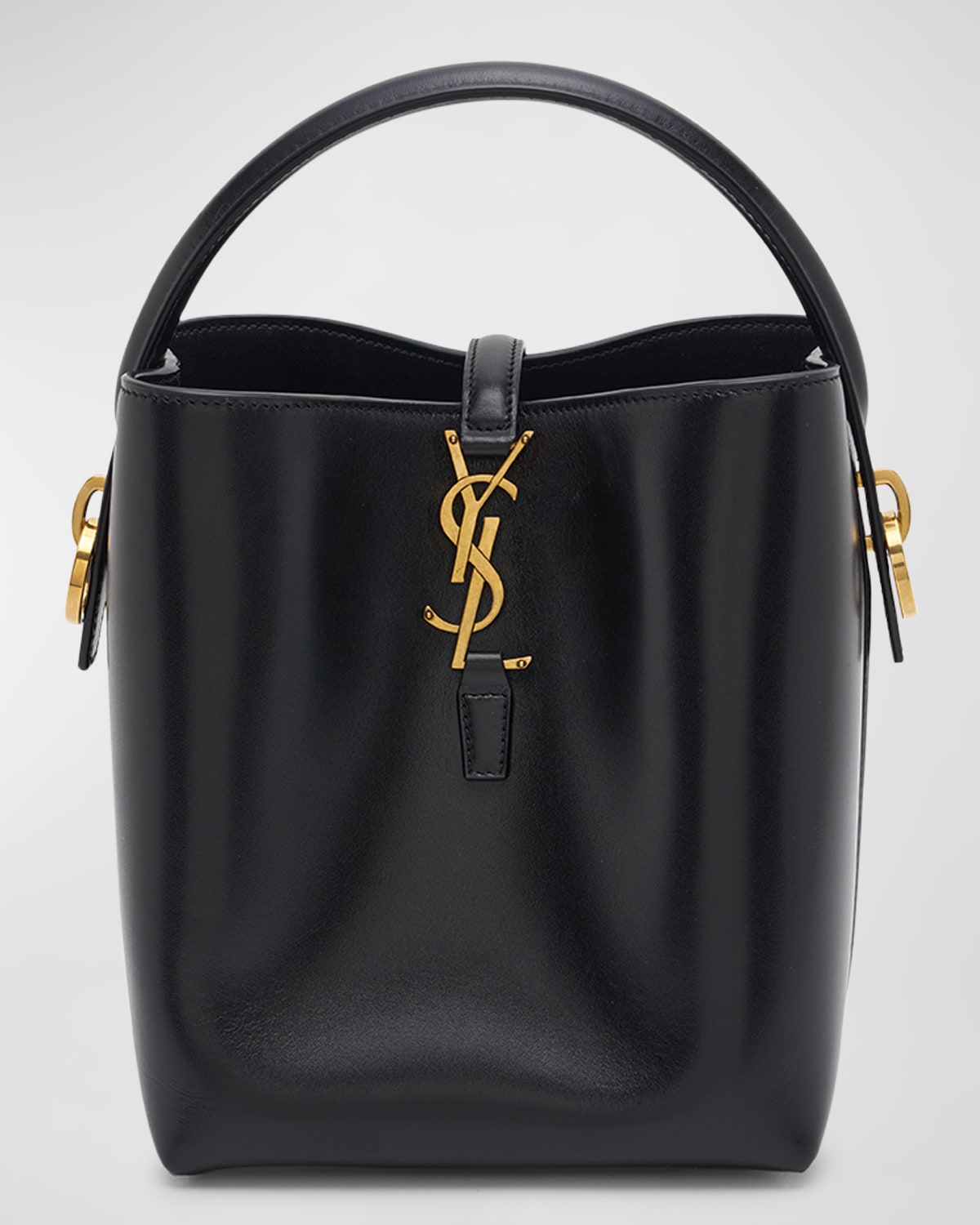 Saint Laurent Le 37 Small YSL Bucket Bag in Spazzolato Leather